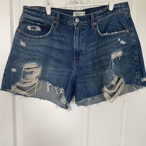 Distressed Denim Shorts